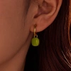 European and American cross-border square oil-dripping pendants, stainless steel earrings, new autumn and winter products, high-end titanium steel ear studs and earrings wholesale details Picture